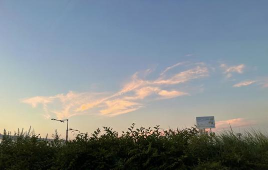 夕空 夕空 夕空,夕焼け,夕方の写真素材