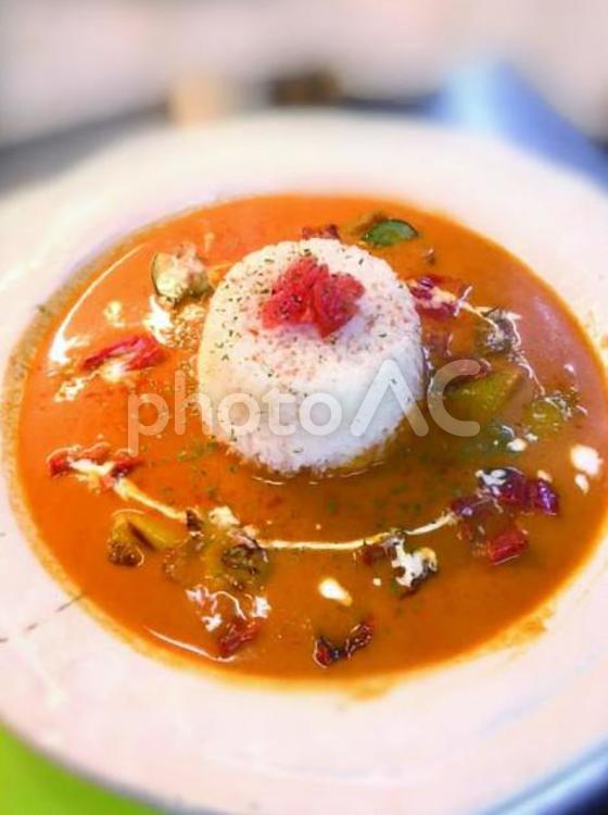 パプリカのレッドカレー カレー,レッド,パプリカの写真素材