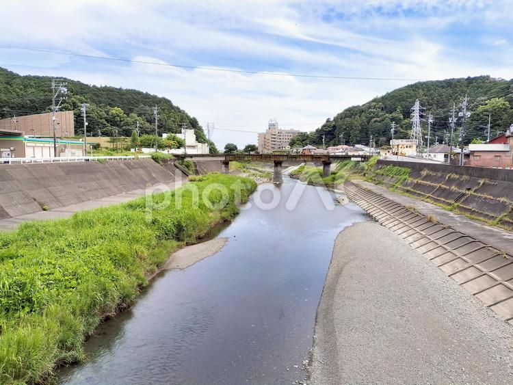 二俣川を渡る天竜浜名湖鉄道の橋 二俣川,橋,静岡県の写真素材