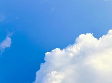青い空と白い雲 青い空と白い雲 空,青空,背景の写真素材