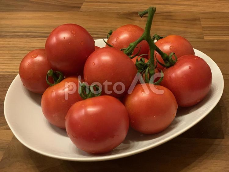 みずみずしい中玉トマト トマト,夏,食材の写真素材