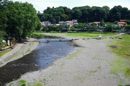 埼玉県飯能市、飯能河原の景色1 埼玉県飯能市、飯能河原の景色1 川,橋,田舎の写真素材
