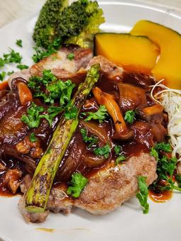 ポークチャップB ポークチャップB ポークチャップ,豚肉,豚ロースの写真素材