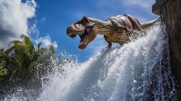水流とティラノサウルス4 水流とティラノサウルス4の写真