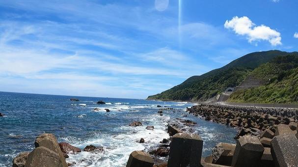 打ち寄せる波 打ち寄せる波 海,岩,崖の写真素材