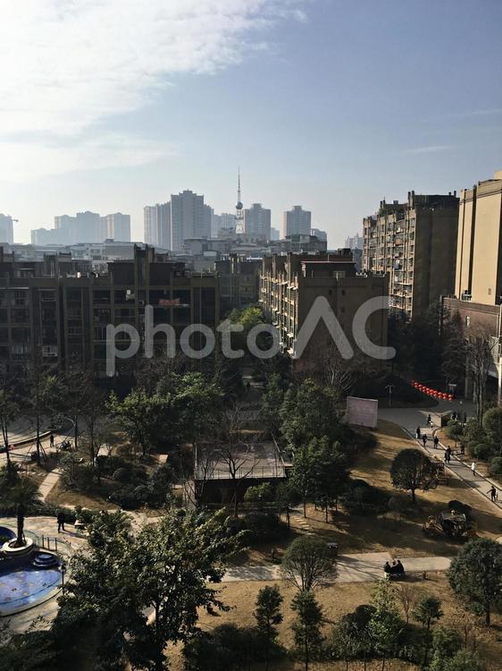 中国　住宅地 住宅地,広場,中国の写真素材