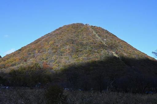 ユウスゲの道からの榛名富士とロープウェイ 自然,秋,紅葉の写真素材