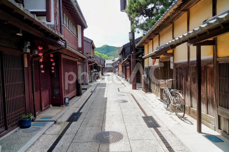 福井の小浜西組伝統的建造物群保存地区 小浜,伝統的建造物群保存地区,文化財の写真素材