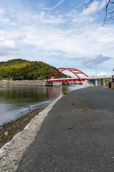 静岡県浜松市 秋の浜名湖猪鼻湖　新瀬戸橋 日本,静岡県,浜松市の写真素材
