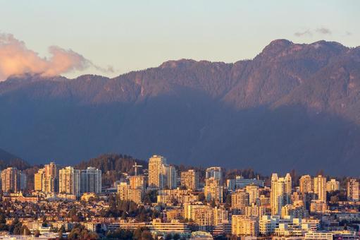 夕暮れのノースバンクーバー カナダ,バンクーバー,ノースバンクーバーの写真素材