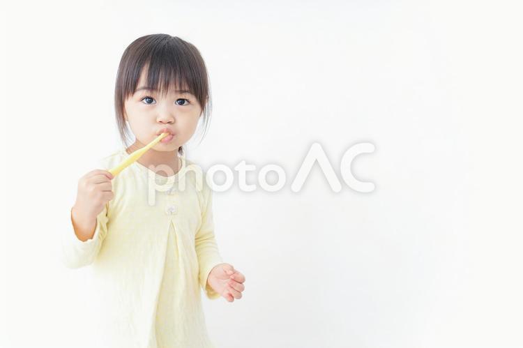 歯磨きをする子ども 歯科,ハミガキ,子供の写真素材