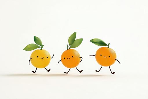 みかん3兄弟のかわいいダンス みかん3兄弟のかわいいダンスの写真