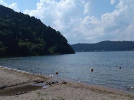 琵琶湖 琵琶湖,湖水浴,夏の写真素材