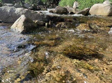川の水面 川の水面の写真
