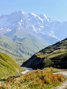 シュハラ氷河トレッキングコース シュハラ氷河,氷河,雪山の写真素材