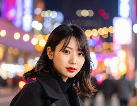 秋冬ファッション女性ポートレート 秋冬ファッション女性ポートレートの写真