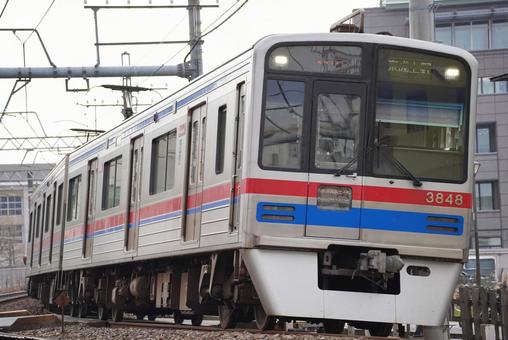 京成電鉄3700形「千住大橋」 鉄道,京成,乗り物の写真素材