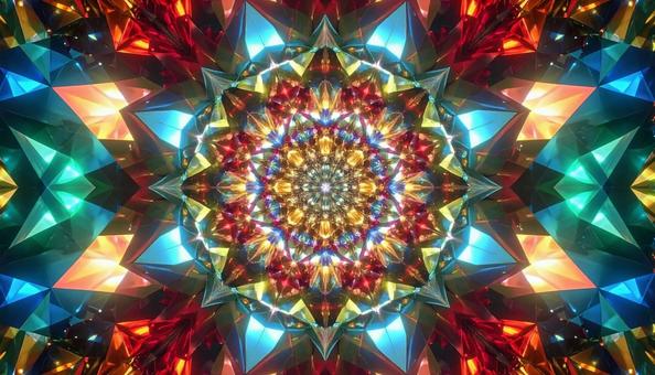 光と色彩の宝石万華鏡の写真