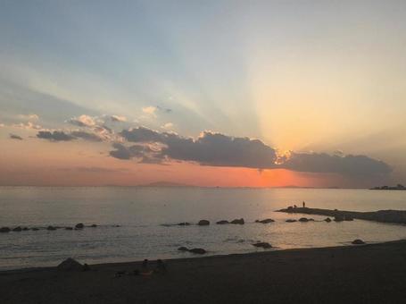夕日・海・雲 夕日・海・雲の写真