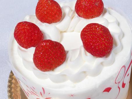 いちごのホールケーキ いちごのホールケーキの写真