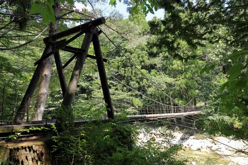 柿其渓谷のつり橋 柿其渓谷のつり橋 自然,風景,観光地の写真素材