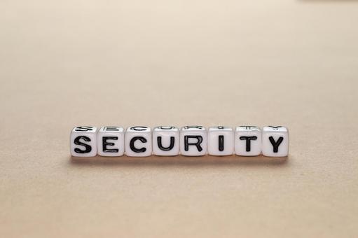 SECURITYのアルファベットビーズ SECURITYのアルファベットビーズ パソコン,セキュリティ,南京錠の写真素材