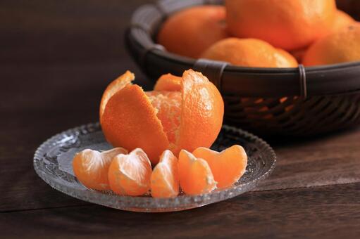 みかん　15 みかん,温州みかん,冬の写真素材