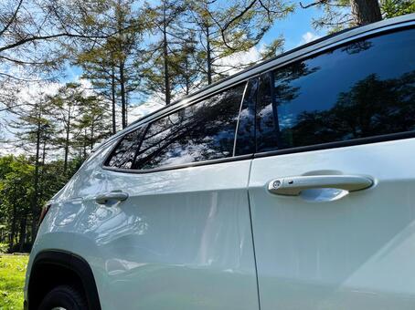 車の側面のアップ suv,車,自動車の写真素材