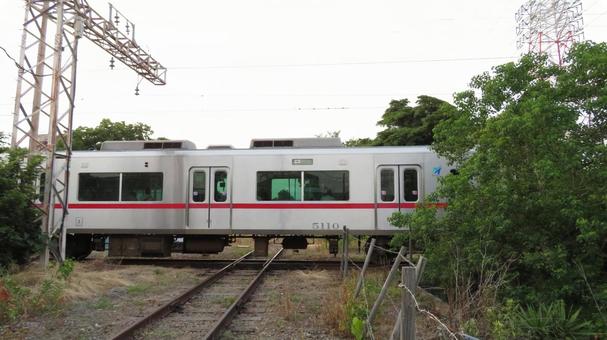 Meitetsu train passing through Diamond Cross, JPG