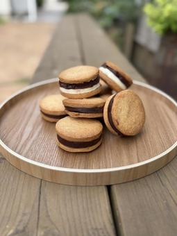 チョコレートサンド チョコレートサンド スイーツ,チョコレートサンド,チョコレートの写真素材