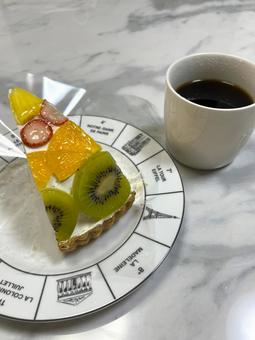 ケーキセット ケーキセット,コーヒー,ケーキの写真素材