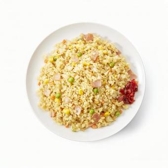 ドライカレー カレーピラフ 真俯瞰 ドライカレー カレーピラフ 真俯瞰の写真