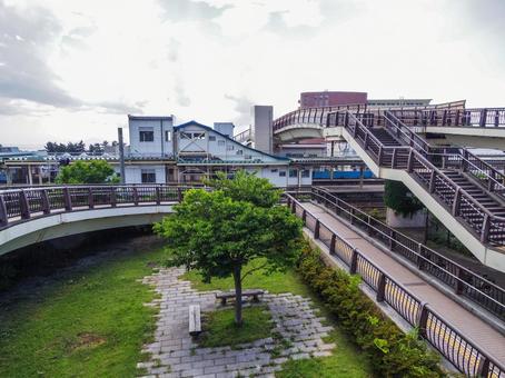 【青森県】青森市・浅虫温泉駅 浅虫温泉駅,浅虫温泉,温泉街の写真素材