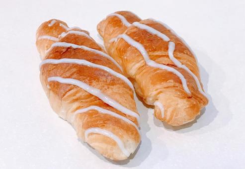 シュガーロール シュガーロール,クロワッサン,シュガーデニッシュの写真素材