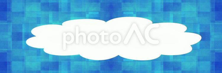 青のフレーム カード,バナー,メッセージカードの写真素材