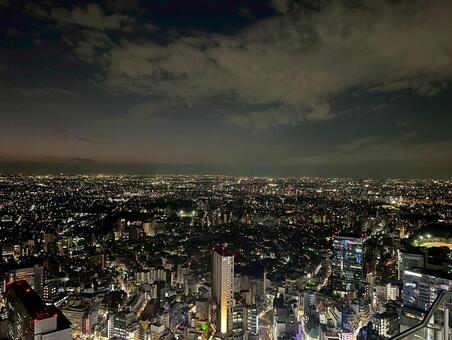 渋谷の夜景 夜景,街並み,ライトアップの写真素材