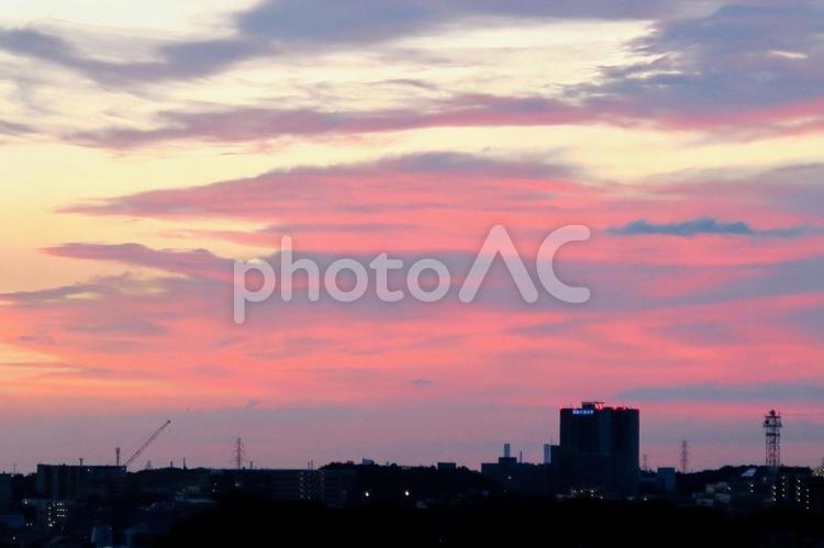 朝焼け　日の出　dawn  朝焼け,夜明け,朝焼け雲の写真素材