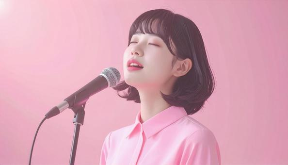歌う女性 歌う女性の写真