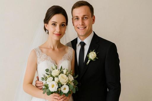 ブライダルフォト・新郎新婦の笑顔・結婚式 ブライダルフォト・新郎新婦の笑顔・結婚式の写真