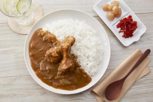 手羽元カレー 手羽元カレー 手羽元カレー,スプーン,カレーライスの写真素材