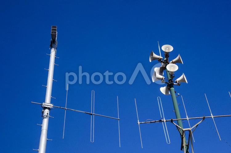 行政防災無線15 防災,地震,田原の写真素材
