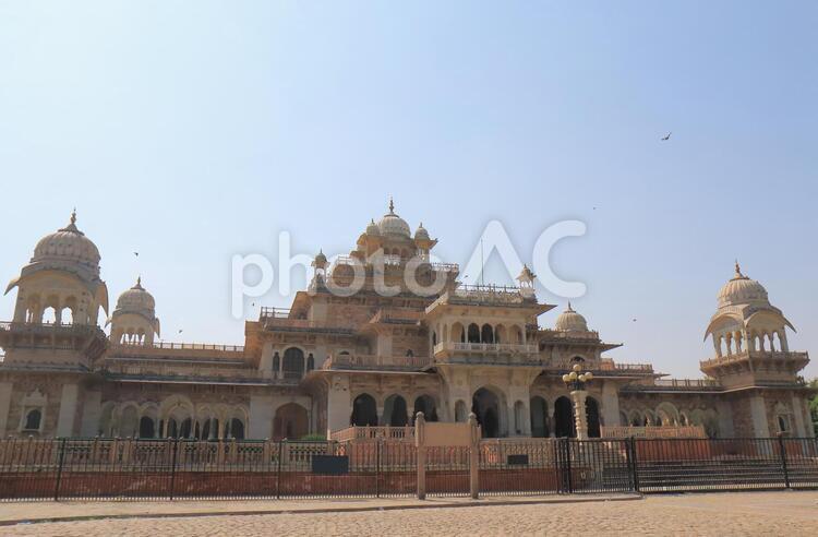 インド　ジャイプルの歴史的建造物　アルバートホール　博物館 城,パレス,博物館の写真素材