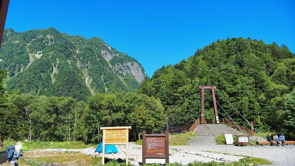 横尾大橋 横尾大橋 山,登山,横尾大橋の写真素材