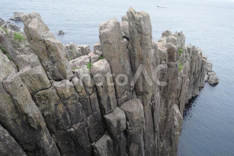 これぞ東尋坊！の弾劾絶壁。 東尋坊,福井県,観光地の写真素材