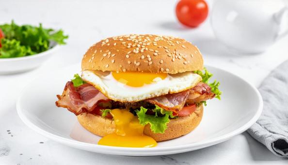 ベーコン月見バーガー ベーコン月見バーガーの写真