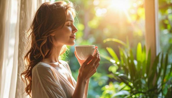 コーヒーとくつろぎの時間の写真