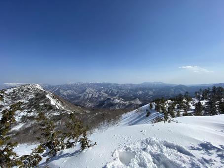 スキー場からの景色 スキー場からの景色の写真
