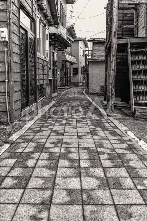 階段国道の風景 階段国道,竜飛岬,青森の写真素材