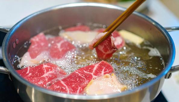 牛肉のしゃぶしゃぶ 牛肉のしゃぶしゃぶの写真