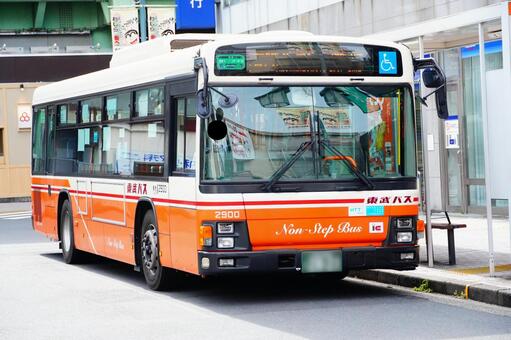東武バス 東武バス,バス,バス停の写真素材